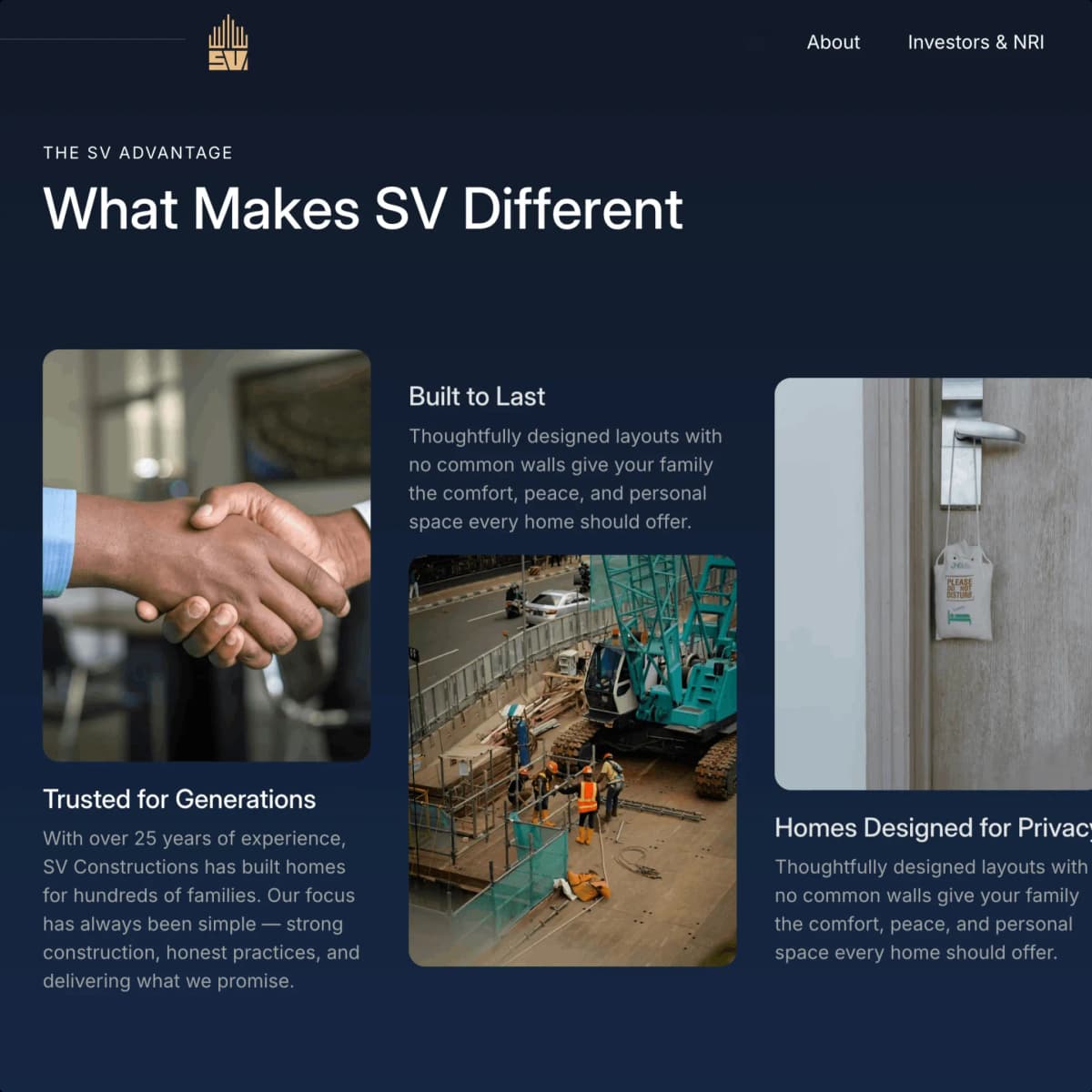 SV Constructions Logo